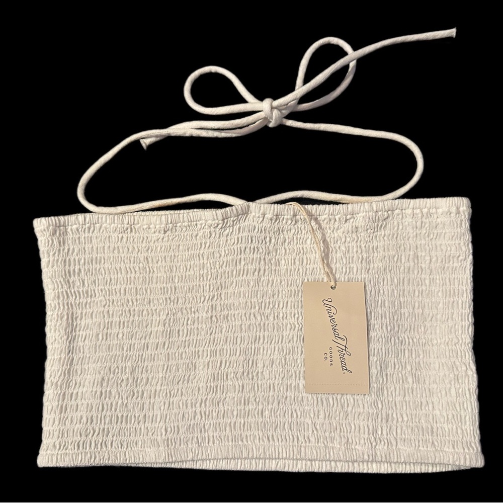 Universal Thread White Smocked Tank Top